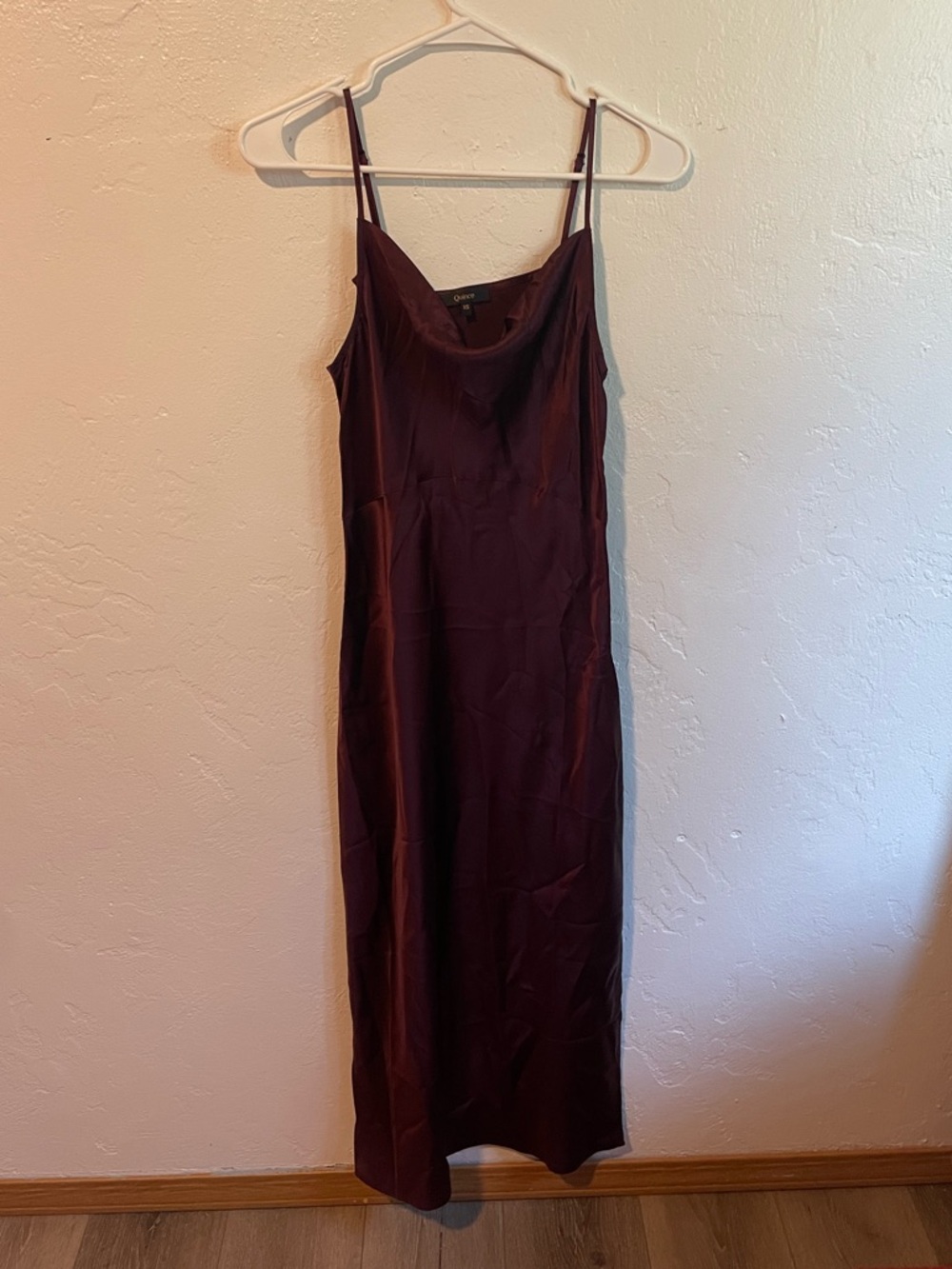 100% Washable Silk Cowl Neck Slip Dress XS